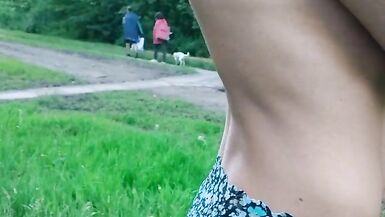 Sissy exposing in public and gets Caught!