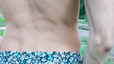 Sissy exposing in public and gets Caught! - 15 image