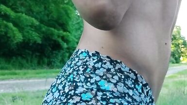 Sissy exposing in public and gets Caught! - 4 image