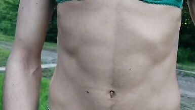 Sissy exposing in public and gets Caught! - 7 image