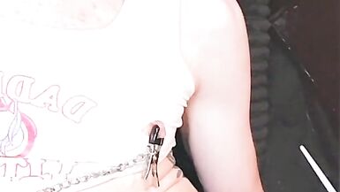 Cute CD Femboy Has Hands-Free Sissygasm & Taste it After Riding Large DIldo - 14 image