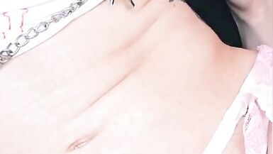 Cute CD Femboy Has Hands-Free Sissygasm & Taste it After Riding Large DIldo - 15 image