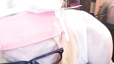 Cute CD Femboy Has Hands-Free Sissygasm & Taste it After Riding Large DIldo - 3 image