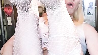 Cute CD Femboy Has Hands-Free Sissygasm & Taste it After Riding Large DIldo - 8 image