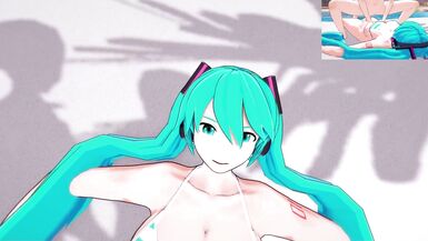 Futa Hatsune Miku Sex at the resort Taker POV - 14 image