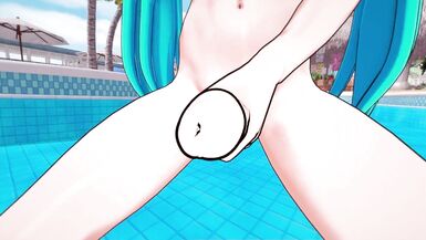 Futa Hatsune Miku Sex at the resort Taker POV - 6 image