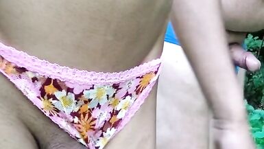 Sissy and chubby walking in the park - 14 image