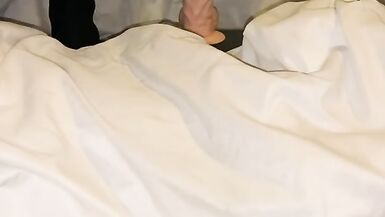 Tiny trans slut riding a big dildo in heals getting her ass ready for fucking - 2 image