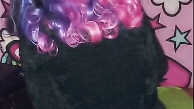 Destroyed my white pantyhose to ride my 12 inch monster - 3 image