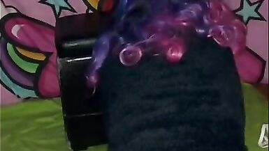 Destroyed my white pantyhose to ride my 12 inch monster - 7 image