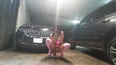 Sissy slut anal masturbing in the garage - 6 image