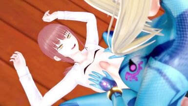 Futa Makima X Futa Samus Swap fuck - 5 image