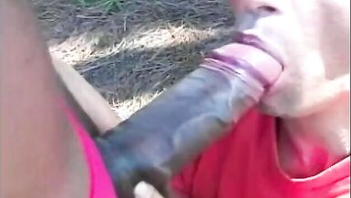 Tall black shemale is fond of getting drilled for vegemite - 2 image