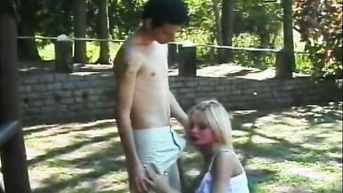 Pretty blonde tranny with nice tits and ass enjoys fucking - 2 image