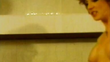 Guy on his knees takes trannys cum load on his face - 12 image