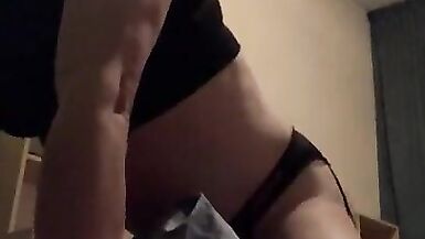 Busy with pillow and dildo - 10 image