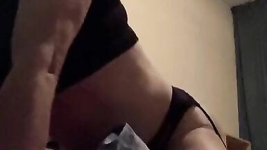 Busy with pillow and dildo - 9 image