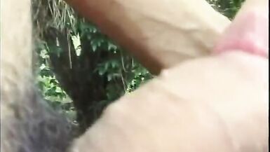 Naughty shemale is fond of slapping her boner while getting - 3 image