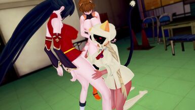 Blazblue - Futa Makoto and Futa Litchi x Taokaka