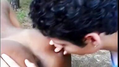 Horny gay sucks inexperienced Brazilian shemale dong and licks ass - 8 image