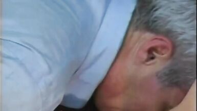 Three horny fellows fool around with playful tranny - 13 image