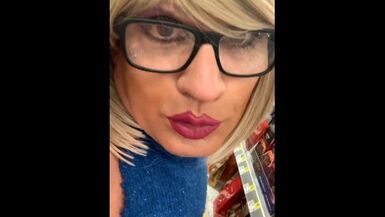 WALGREENS, DOWNTOWN, CRAZY PUBLIC SLUTTY SISSY, PUBLIC EXHIBITIONIST TS CROSSDRESSER