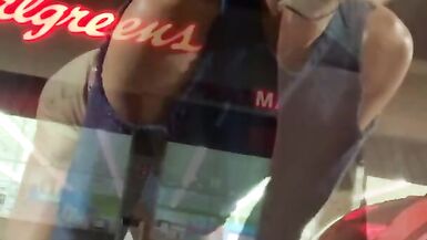 WALGREENS, DOWNTOWN, CRAZY PUBLIC SLUTTY SISSY, PUBLIC EXHIBITIONIST TS CROSSDRESSER - 9 image