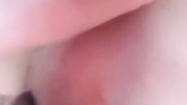 Spun out tranny plays with thick toy and cums all over! - 10 image