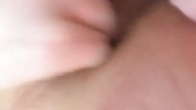 Spun out tranny plays with thick toy and cums all over! - 9 image