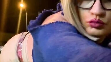 HOT Tight Ass Khaki Shorts Roadside Anal Dildo Cars Trucks INSATIABLE PUBLIC SLUT! - 9 image