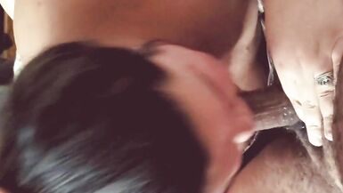 BBW Trans Kokoluv swallowing all of thick Memphis BBC. - 13 image