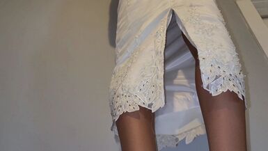 Vintage Very Noisy Satin Wedding Dress with a Silky Lining. - 1 image