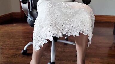 Vintage Very Noisy Satin Wedding Dress with a Silky Lining. - 2 image