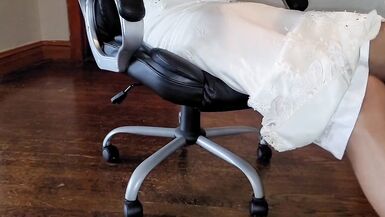 Vintage Very Noisy Satin Wedding Dress with a Silky Lining. - 5 image