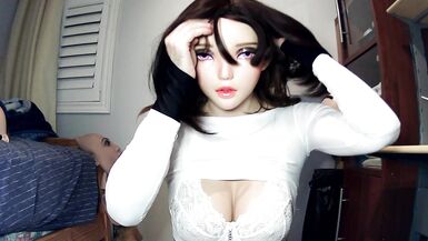 Anime Girl Happi Pt 2 Jill ! Happi unmasks from her kigurumi mask and masks in her doll mask Jill! - 10 image