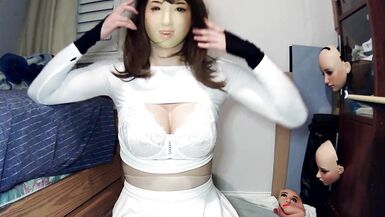 Anime Girl Happi Pt 2 Jill ! Happi unmasks from her kigurumi mask and masks in her doll mask Jill! - 3 image