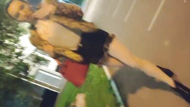 Sexy Little Ponnyboy sissy walking in shop and outside - 10 image