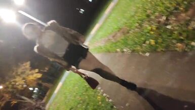 Sexy Little Ponnyboy sissy walking in shop and outside - 11 image