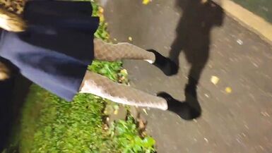 Sexy Little Ponnyboy sissy walking in shop and outside - 12 image