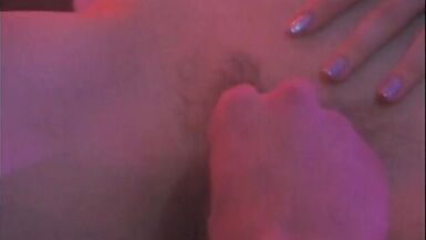 Blonde shemale is having a wet dream when dude comes in - 5 image