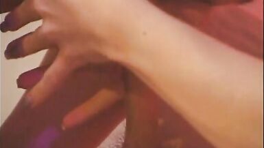 Blonde shemale is having a wet dream when dude comes in - 6 image