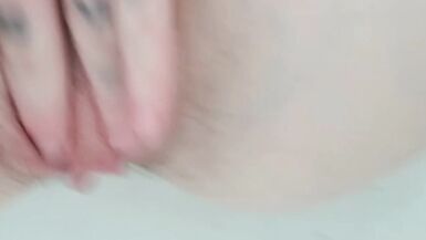 FTM Swollen Cum boypussy. Guess what he uses for lube? - 3 image