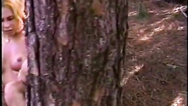 Hot blonde shemale rides guy's tool  during a picnic - 12 image