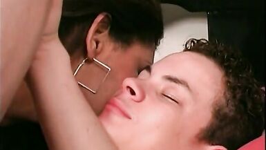 Brunette babe in black stocking getting ready to fuck wild - 15 image