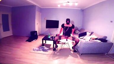 Perverse Latex Tranny Smoking Fetish Slut - 6 image