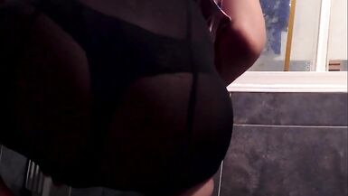 PEE FETISH Dress soak with CD pee. Pissing playing anal bead - 3 image