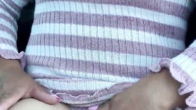 kelly cd horny carpark wank in pink dress nude pantyhose - 10 image