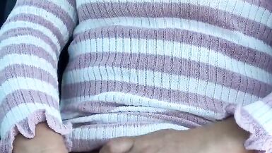 kelly cd horny carpark wank in pink dress nude pantyhose - 11 image