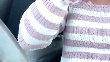 kelly cd horny carpark wank in pink dress nude pantyhose - 7 image