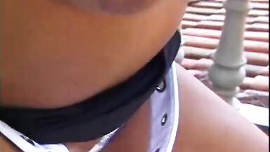 Impressive shemale fucks guy's asshole outdoors after blow - 3 image